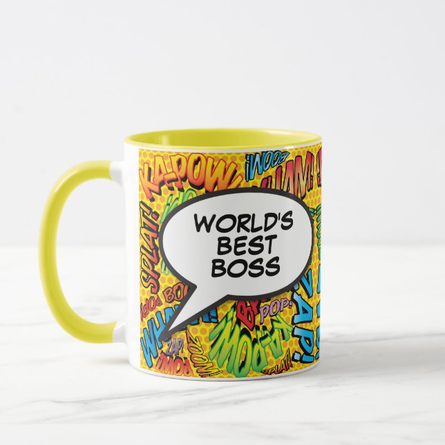 Caneca O melhor diretor do mundo em banda desenhada, Pop  (Esquerda)