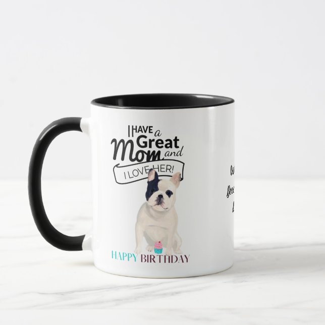 Caneca O MELHOR FRENCHIE DOG MOM personalizado (Esquerda)