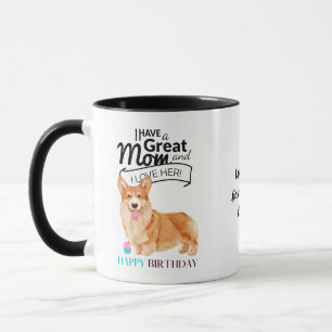 Caneca O MELHOR MOM DE CACHORRO CORGI do Mundo Personaliz