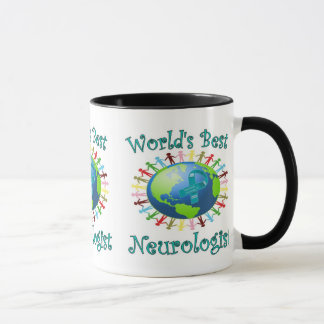 Caneca O melhor neurologista do mundo com a fita da
