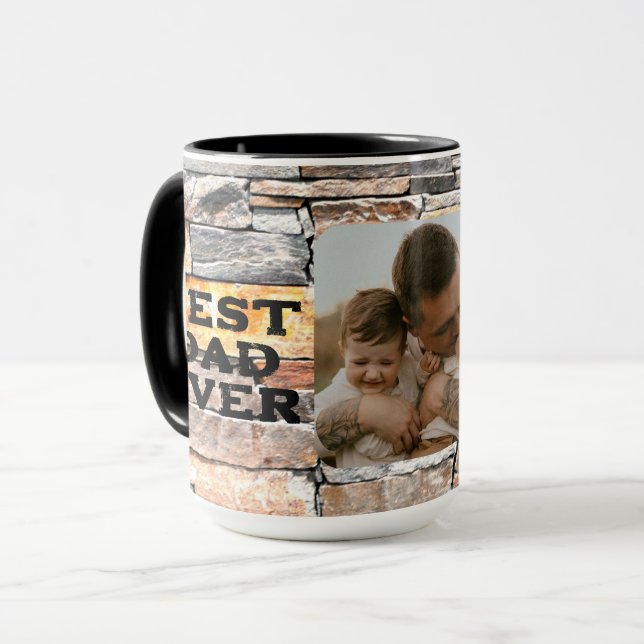 Caneca O melhor Pai de sempre tijolos em apuros (Frente Esquerda)