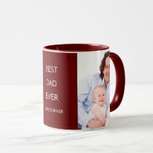 O Melhor Pai Personalizado De Duas Fotografias Mug
