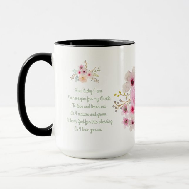 Caneca O melhor POEMA DE MUG da AUNTIE do mundo, personal (Esquerda)