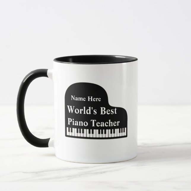 Caneca O Melhor Professor de Piano do Mundo (Esquerda)