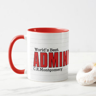 Caneca O melhor profissional administrativo do mundo cone