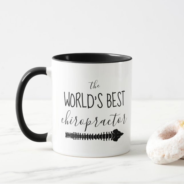 Caneca O melhor quiroprático do mundo (Com Donut)