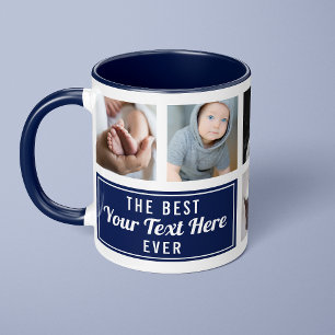 Caneca O Melhor Seu Texto Aqui Sempre Azul Marinho Person