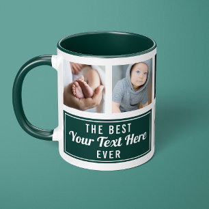 Caneca O Melhor Seu Texto Aqui Sempre Verde Foto Personal