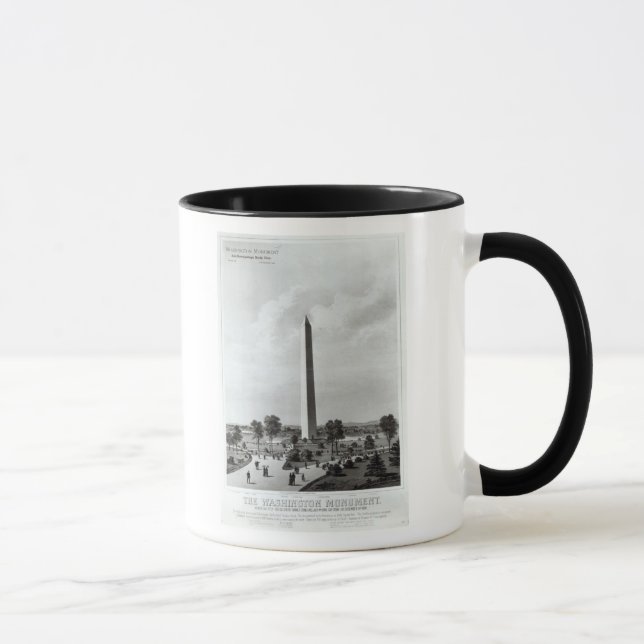 Caneca O monumento de Washington e os arredores (Direita)