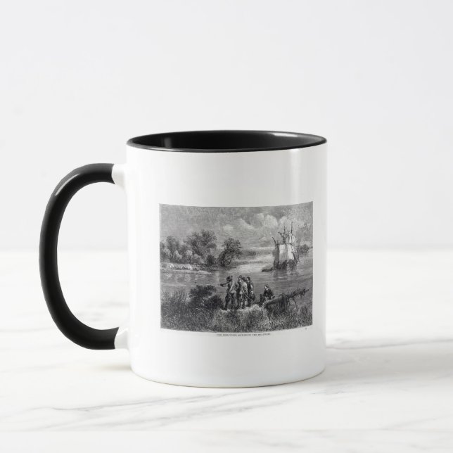 Caneca O Moravians que ascensão o Delaware (Esquerda)