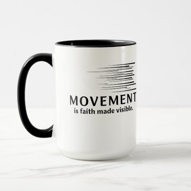 Caneca O Movimento É Fé Tornada Visível (Esquerda)