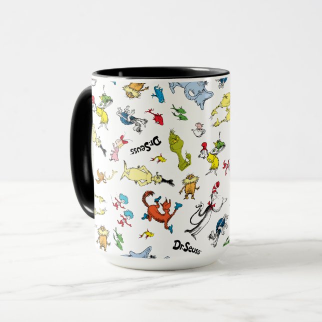 Caneca O Mundo do Padrão de Dr. Seuss (Frente Esquerda)