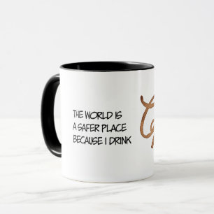 Caneca O mundo é um lugar mais seguro, engraçado