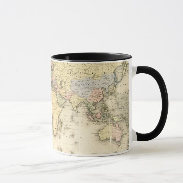 Caneca O mundo na projeção de Mercator | 1840 (Direita)