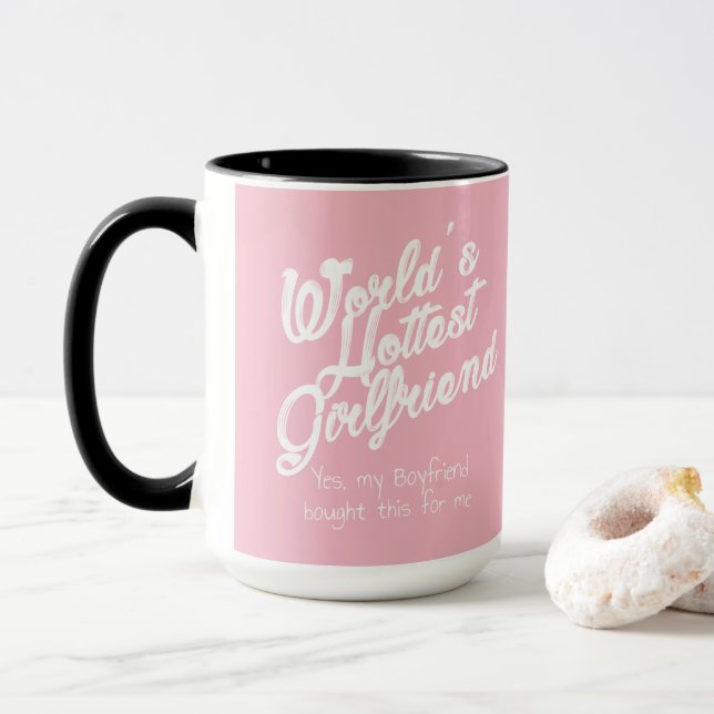 Caneca O namorada o mais quente do mundo (Com Donut)