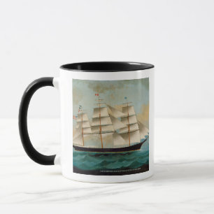 Caneca O navio Fleetwing, baía de Hong Kong