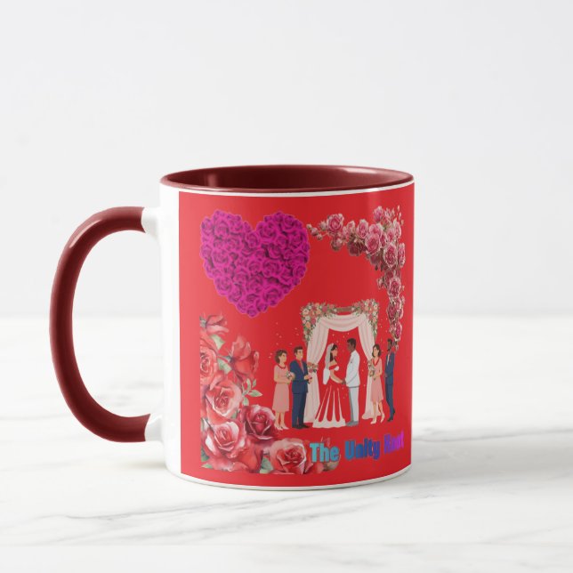 Caneca O Nó Unity vermelho brilhante (Esquerda)