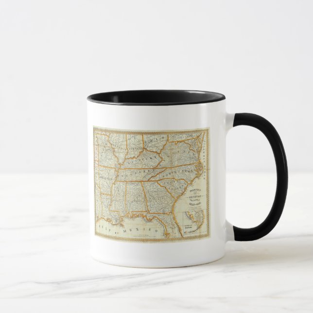 Caneca O Novo Mapa Topográfico de Guerra de Perrine (Direita)