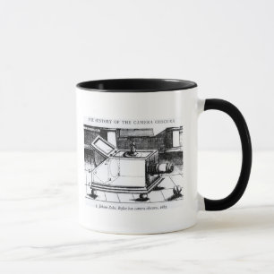 Caneca O obscura reflexo da câmera de caixa