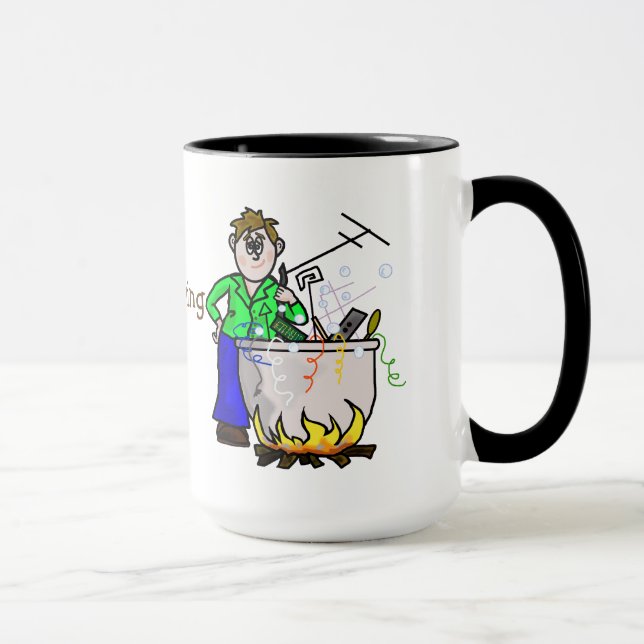 Caneca O Operador De Rádio Ham Homebrew Mug Personaliza-O (Direita)