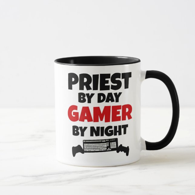 Caneca O Padre Adora Jogar Videos games (Direita)