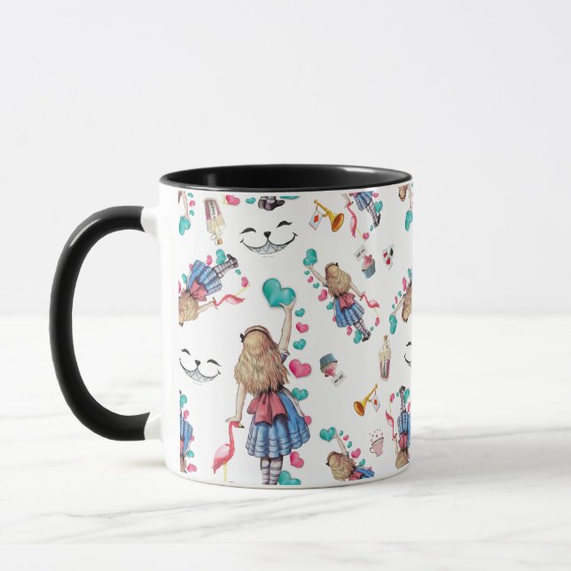Caneca O país das maravilhas de Alice aventura-se a (Esquerda)