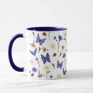 Caneca O país floresce borboletas e joaninhas