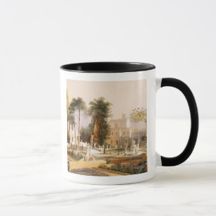 Caneca O Parterre nos jardins em Wilton, o assento de