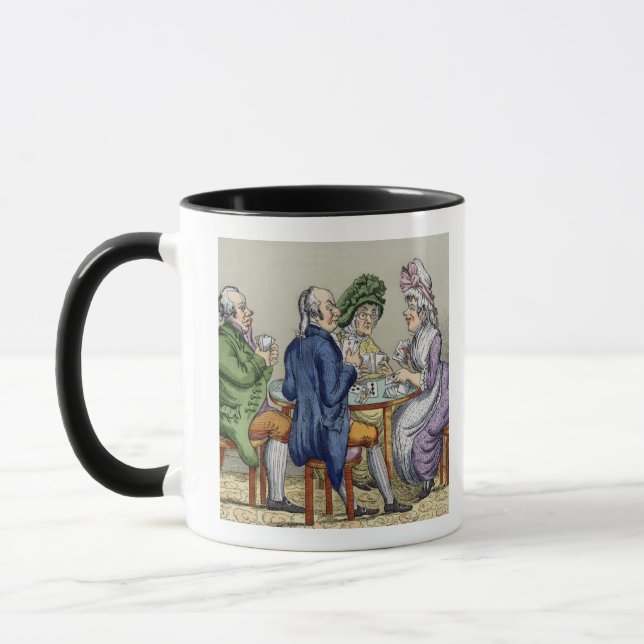 Caneca O partido de Whist (litho da cor) (Esquerda)