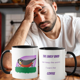 Caneca O Pássaro Matutino Pode Manter o Verme Quero o Caf