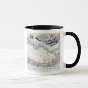 Caneca O Patagonia, de uma série de mapas do mundo