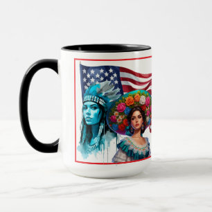 Caneca O Patrimônio Nativo Americano/Mexicano_ Selvagem