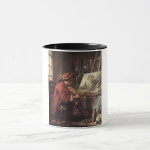 Caneca O Pintor em Seu Estúdio (de François Boucher)