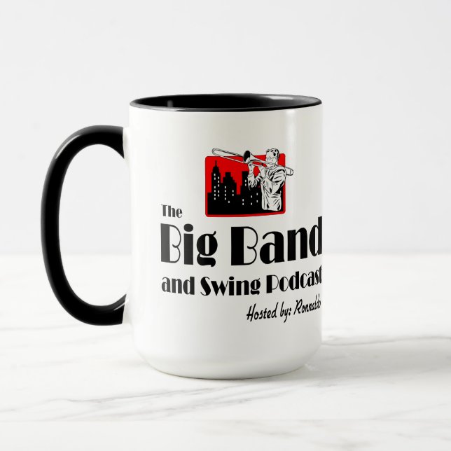 Caneca O Podcast Grande Banda e Swing - 15oz Mug (Esquerda)