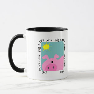 Caneca O porco diz Oink t-shirt e presentes
