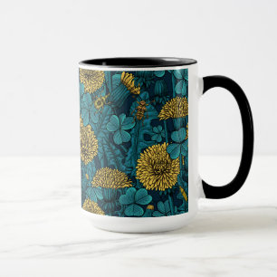 Caneca O prado em amarelo e azul