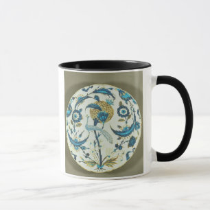 Caneca O prato de Iznik pintado com um pavão