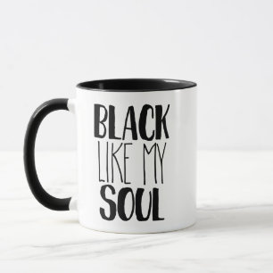 Caneca O preto engraçado gosta de meu café da alma
