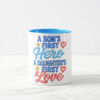 Caneca O Primeiro Herói de um Filho, O Primeiro Amor de u