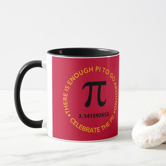 Caneca O professor Matemática, comemora o Pi (Com Donut)