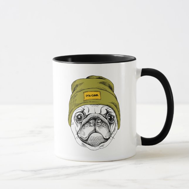 Caneca O Pug | do hipster é legal (Direita)
