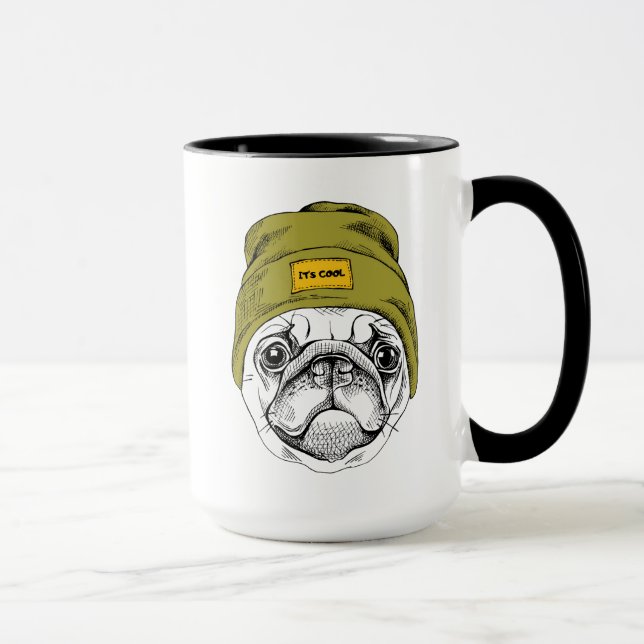 Caneca O Pug | do hipster é legal (Direita)