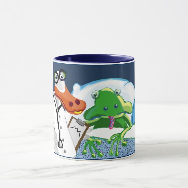 Caneca O Quack, ou Doutor Pato faz suas rondas (Centro)