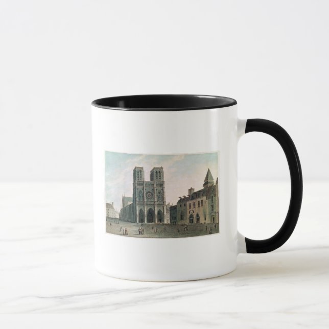 Caneca O quadrado na frente de Notre-Dame (Direita)