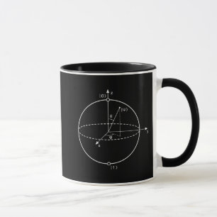 Caneca O quantum da esfera   de Bloch mordeu a