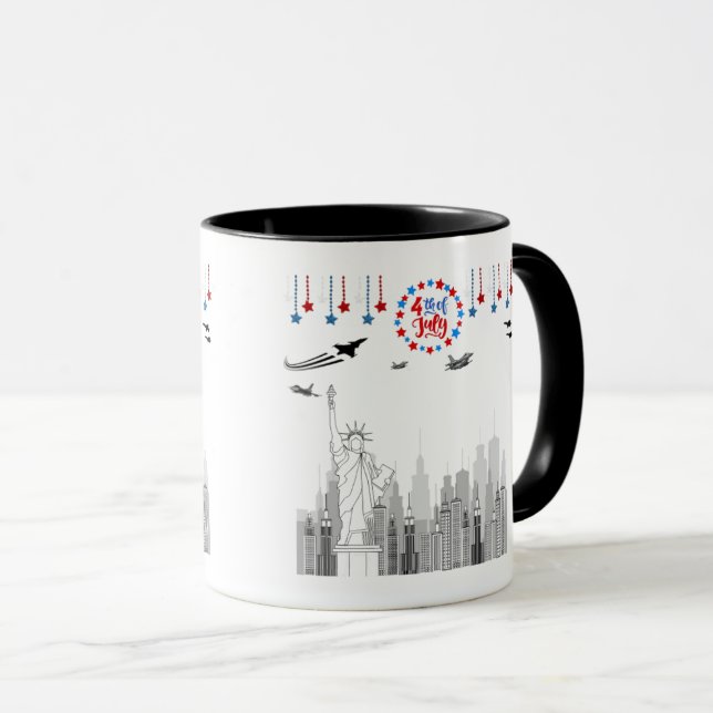 Caneca O quarto brilho preto e branco (Frente Esquerda)