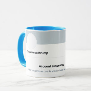 Caneca O que é o chá? Trump banido do Twitter
