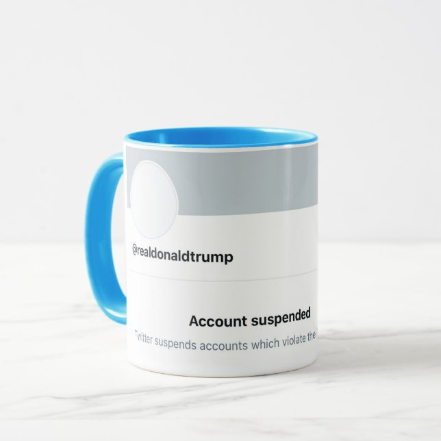 Caneca O que é o chá? Trump banido do Twitter (Frente Esquerda)