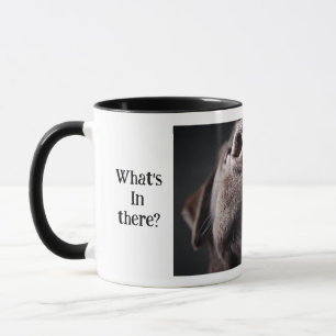 Caneca O que há lá Cachorro Nosey?