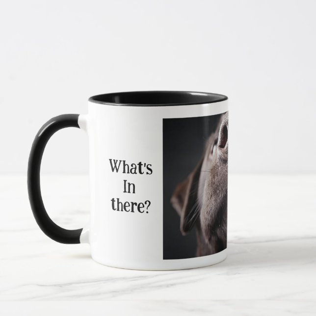Caneca O que há lá Cachorro Nosey? (Esquerda)
